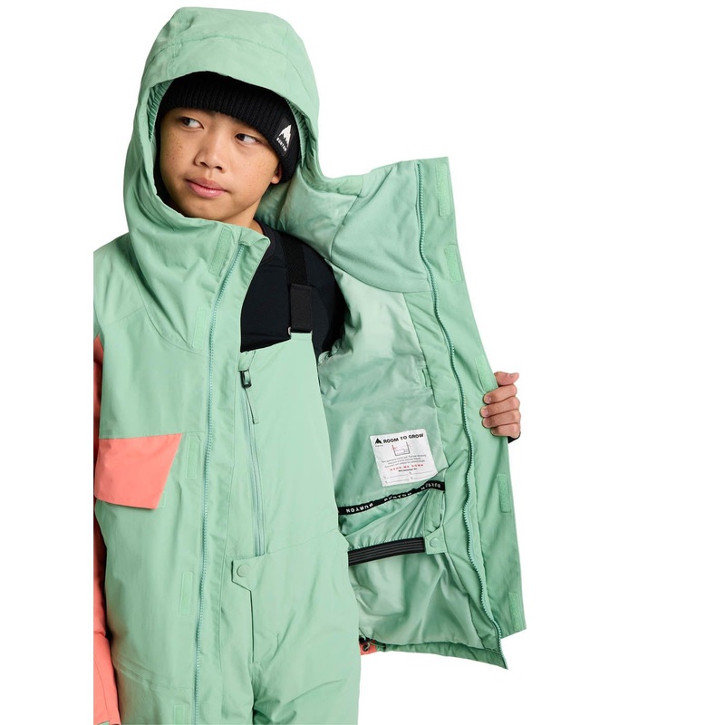 Girl’s Ascutney 2L Jacket|Soft Sage / Peach Echo|True Black|S|M|L|XL