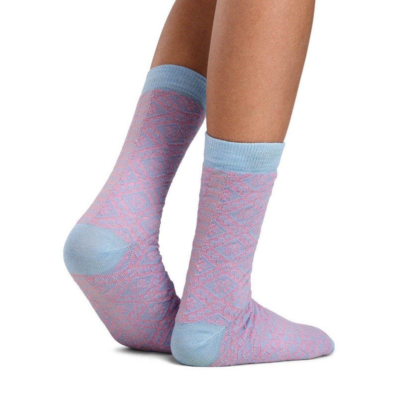 Unisex Bjory Socks|Light Blue Orchid Pink|Black Offwhite|S|M|L