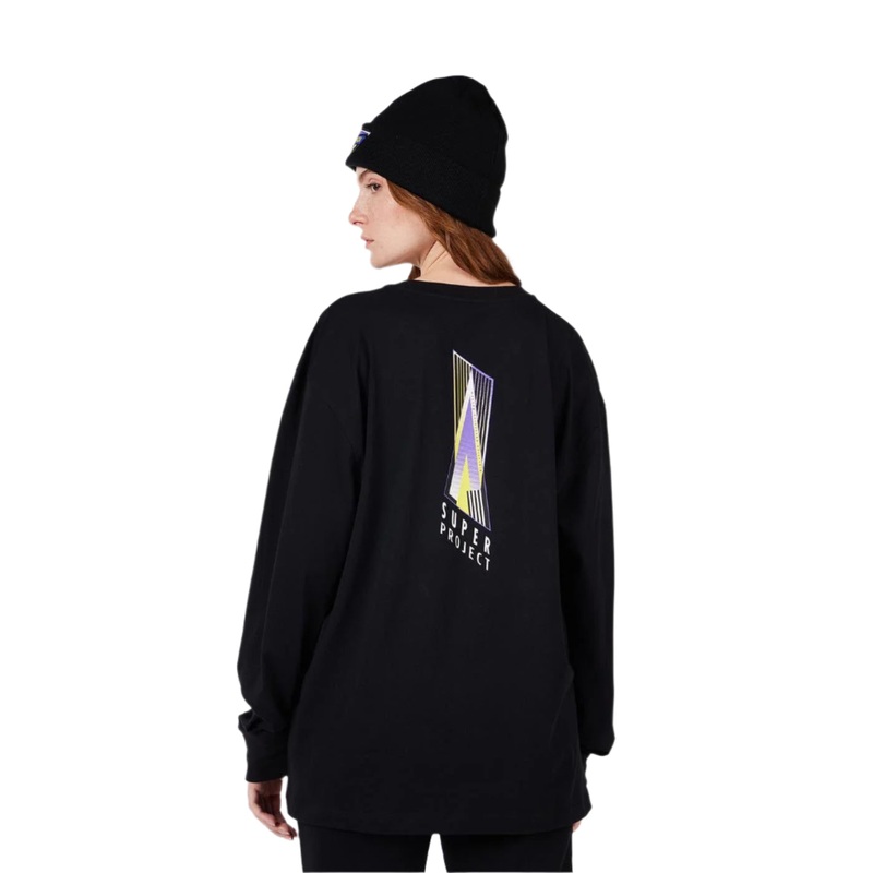 Unisex Super Long Sleeve Tee|Black|A17 – Super Violet|L|M|S|XL
