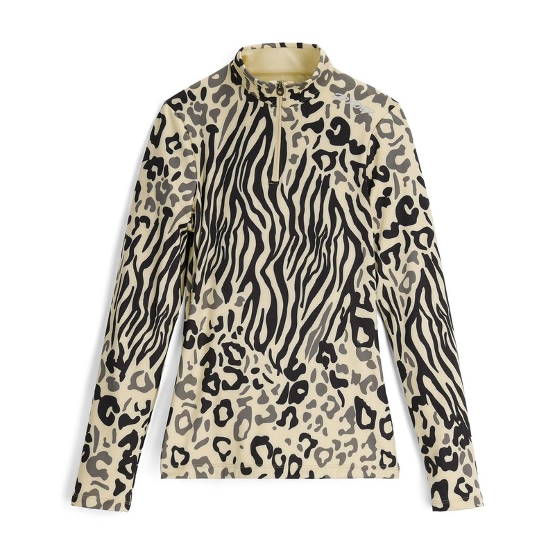 Women’s Vivid 1/2 Zip|Animal Print|Vintage Vibes Black|XS|S|M|L|XL
