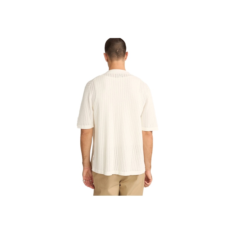 KNIT BUTTON DOWN POLO|natural|M|L|XL|XXL