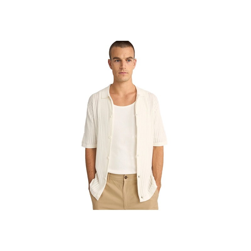 KNIT BUTTON DOWN POLO|natural|M|L|XL|XXL