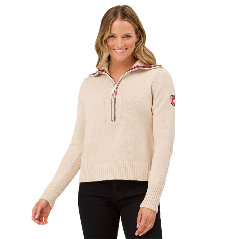 Women’s Demi 1/4 Zip Sweater|Natural|S|M|L