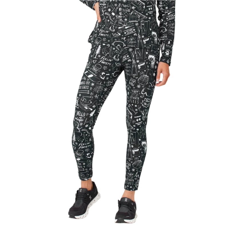 Women’s Graffiti Legging|Black|Snow|XS|S|M|L|XL