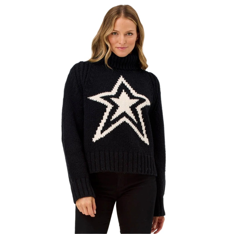 Women’s Star Sweater|Black|S|M|L|XL