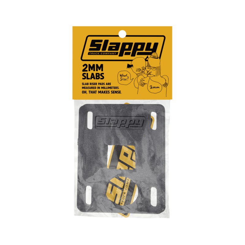 Alzas Skate Slappy Slab Riser Pads Black  – 2mm (Pack 2)