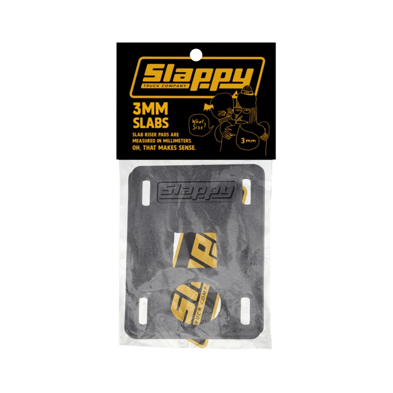 Alzas Skate Slappy Slab Riser Pads Black  – 3mm (Pack 2)