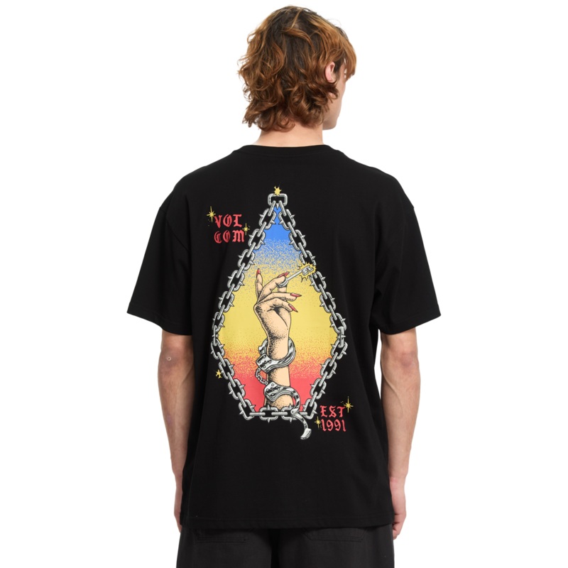 Camiseta de manga corta Volcom Fa Daniel Shepard Unlocked – Black