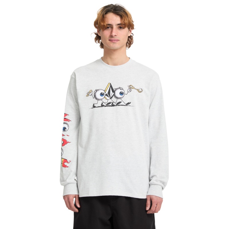 Camiseta de manga larga Volcom Fa Daniel Shepard Budz – Bone Heather