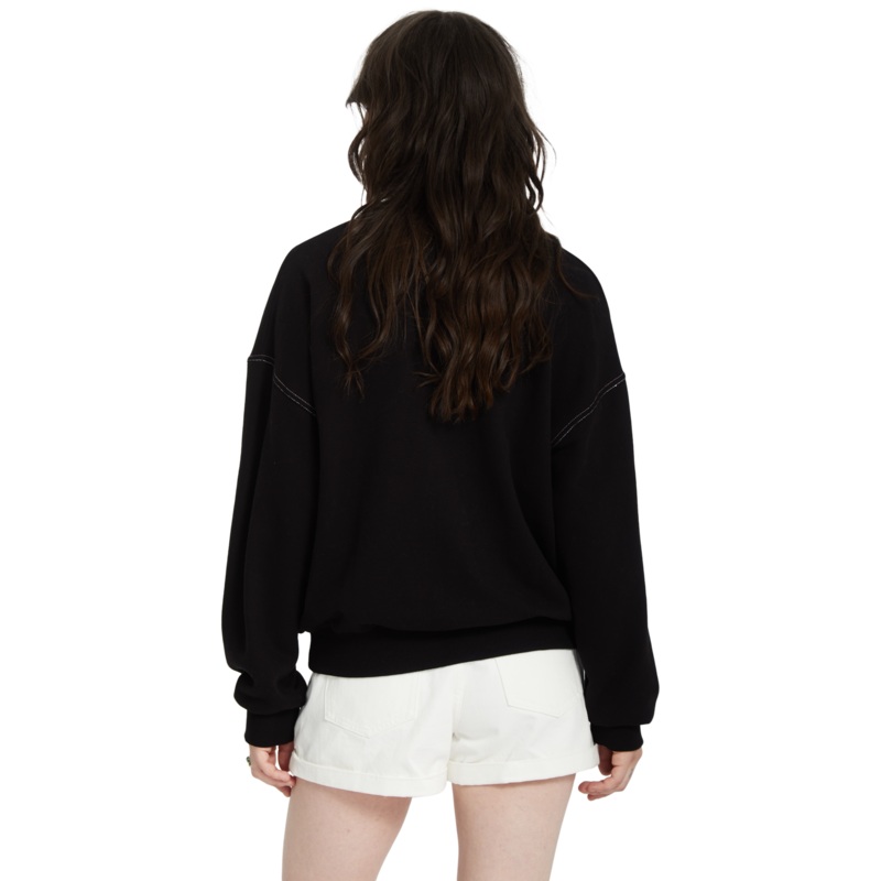 Sudadera Mujer Volcom Fa Alix Crew – Black