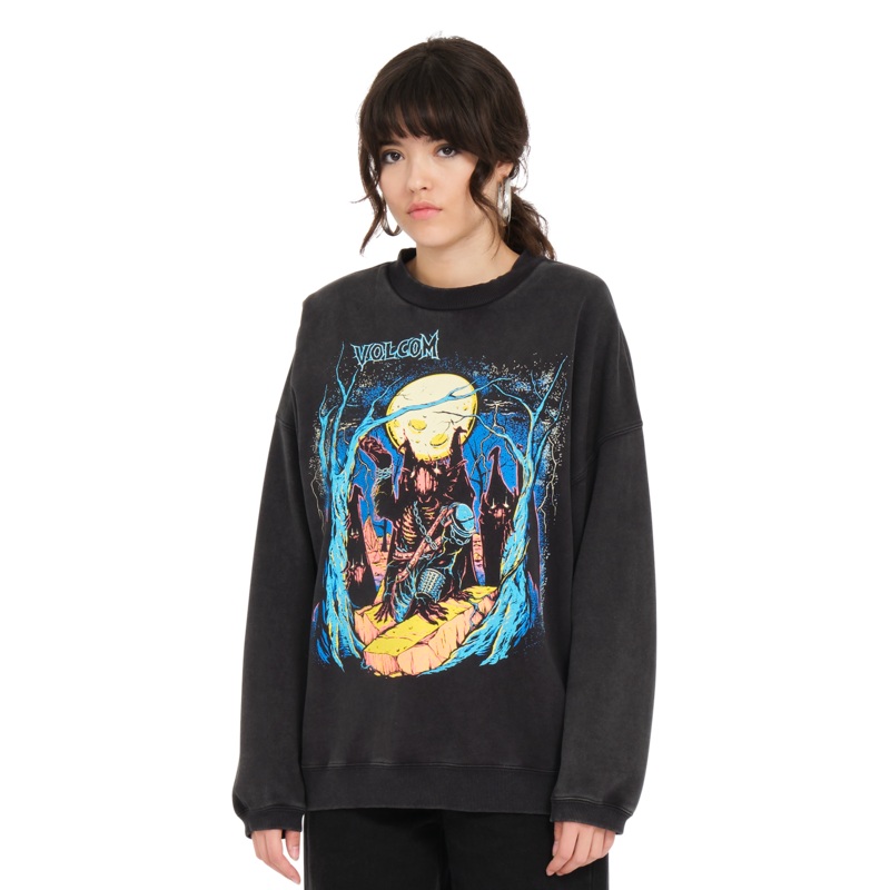 Sudadera Mujer Volcom Fa Max Sherman Crew – Black