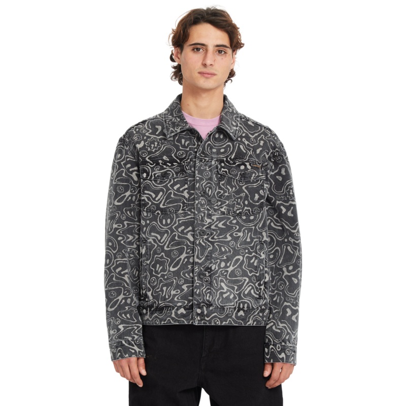 Chaqueta Tejana Volcom Fa F Rygalski Denim Jacket – Black Print