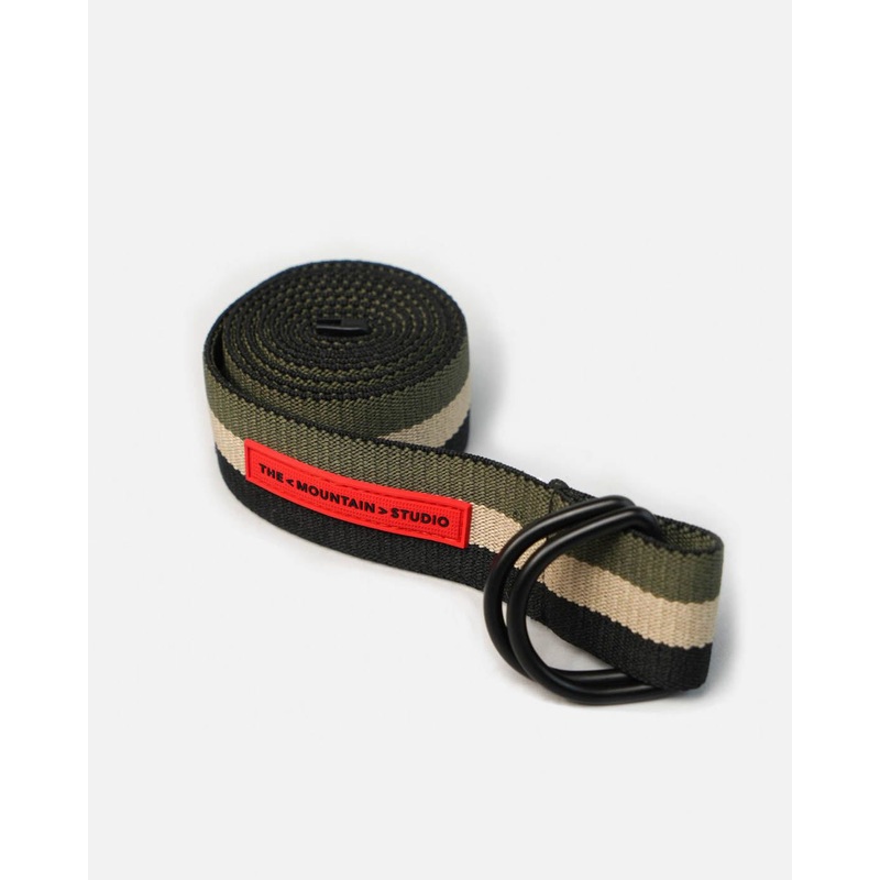 Men’s W-7 Tms Stripe Belt|Forest Green