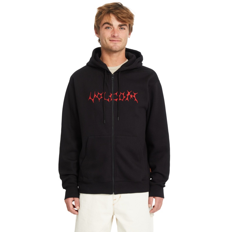 Sudadera con cremallera Volcom Watanite Zip – True Black