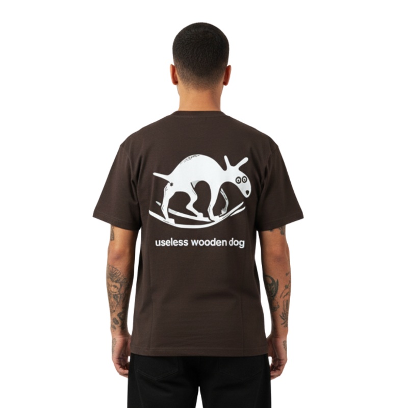 Polar Skate Co. Useless Wooden Dog Tee  Chocolate