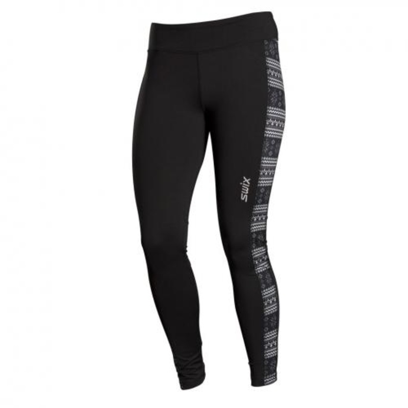 Swix Myrene W Midlayer Tight|Black Snow Print|Rhubarb Red|L|M|S|XL|XS