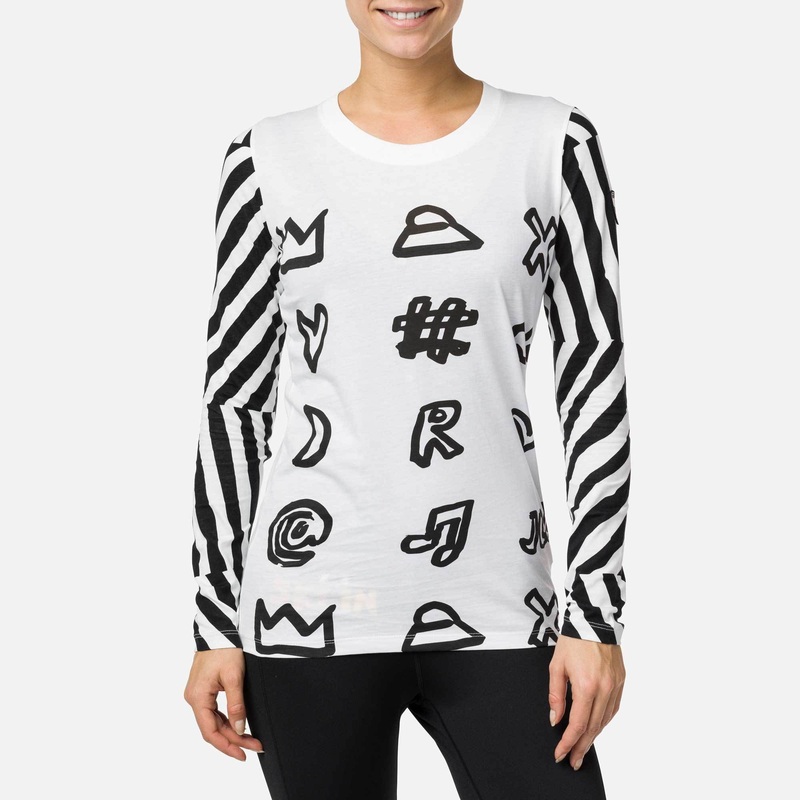 Rossignol W Sky in Ski Tee|White|Black|S|M|L|XL