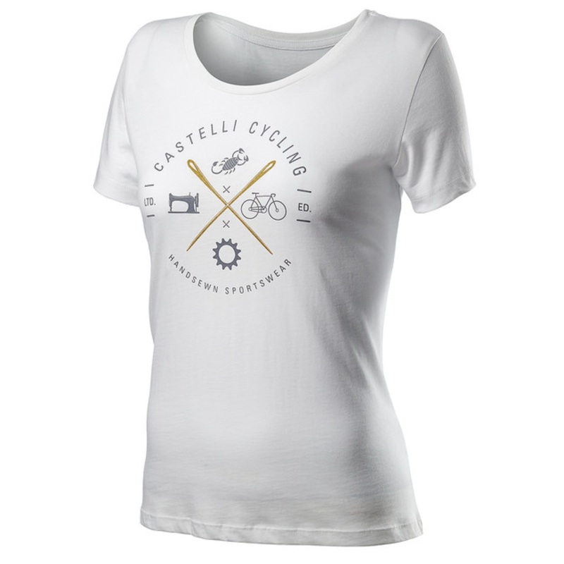 Castelli Sarta W Tee|White|Dark Infinity Blue|M|S|L