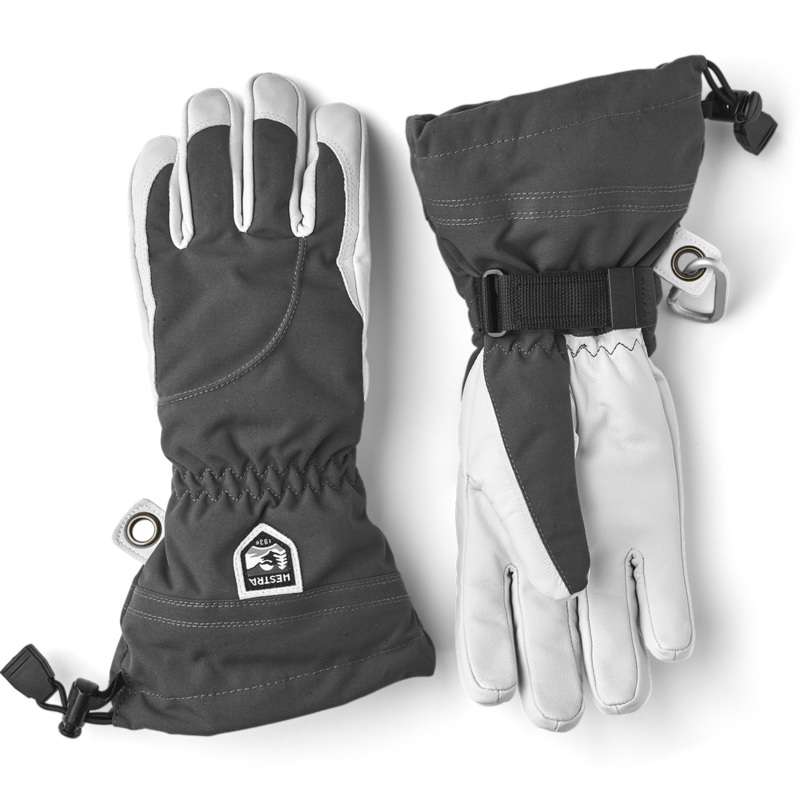 Hestra Heli W Ski Glove|Grey/Off White|Black/Off White|5|6|7|8|9