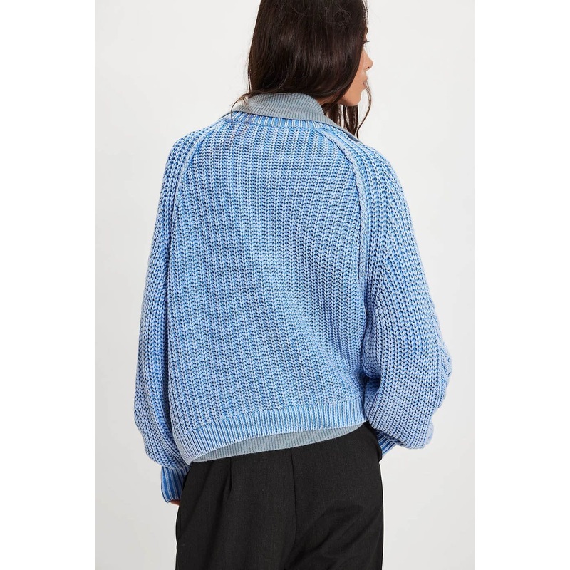 Women’s Frankie Cable Sweater|Della Robbia Blue|XS|S|M|L