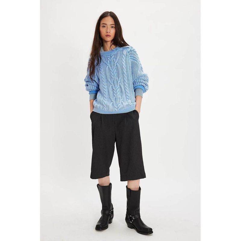 Women’s Frankie Cable Sweater|Della Robbia Blue|XS|S|M|L