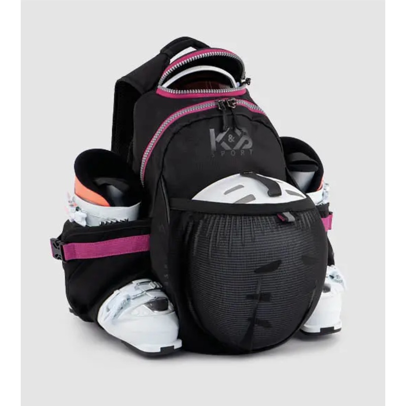K&B Jr Ski Boot Pack|Black/Raspberry