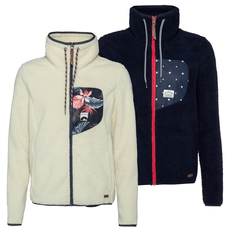 Baiana Full Zip Fleece Top|Female|Seashell|Ground Blue|XS|Small|Medium|Large|XL
