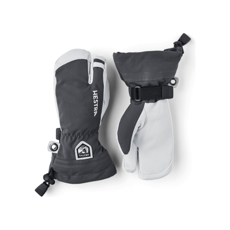 Hestra Heli Ski Jr 3 Finger|Grey|Black|3|4|5|6|7
