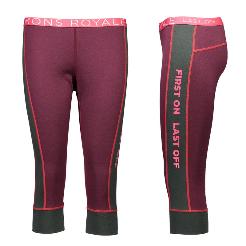 Alagna 3/4 Leggings|XS|Burgundy/ Forest Green|Female
