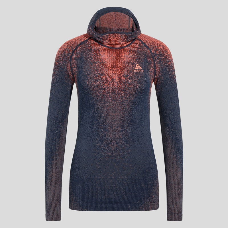 Odlo W Base Layer Top Facemask L/S Blackcomb Eco