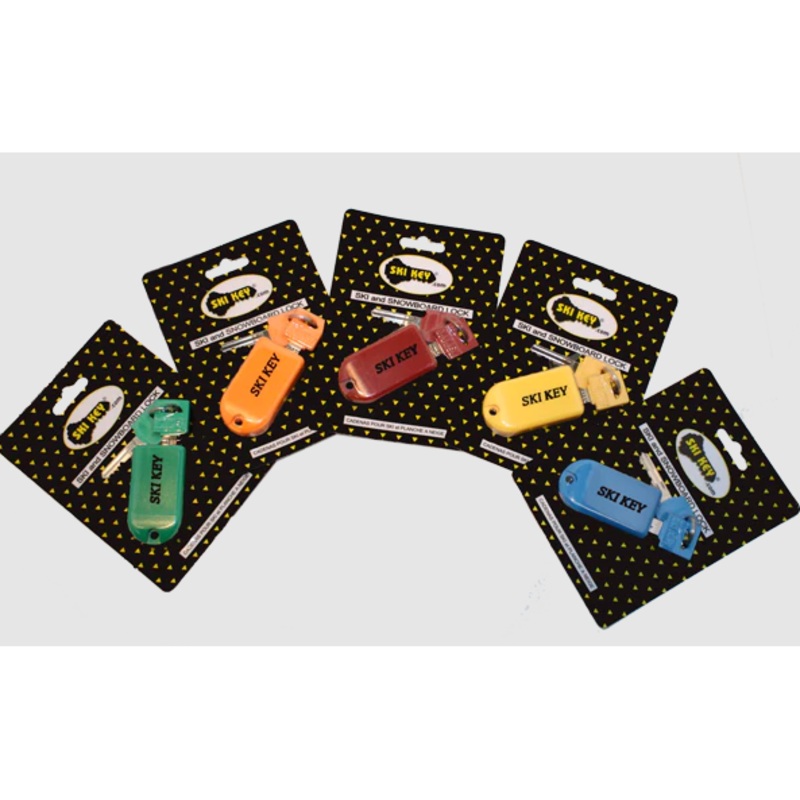 Ski Key Locks|Yellow|Blue|Orange|Green|Purple