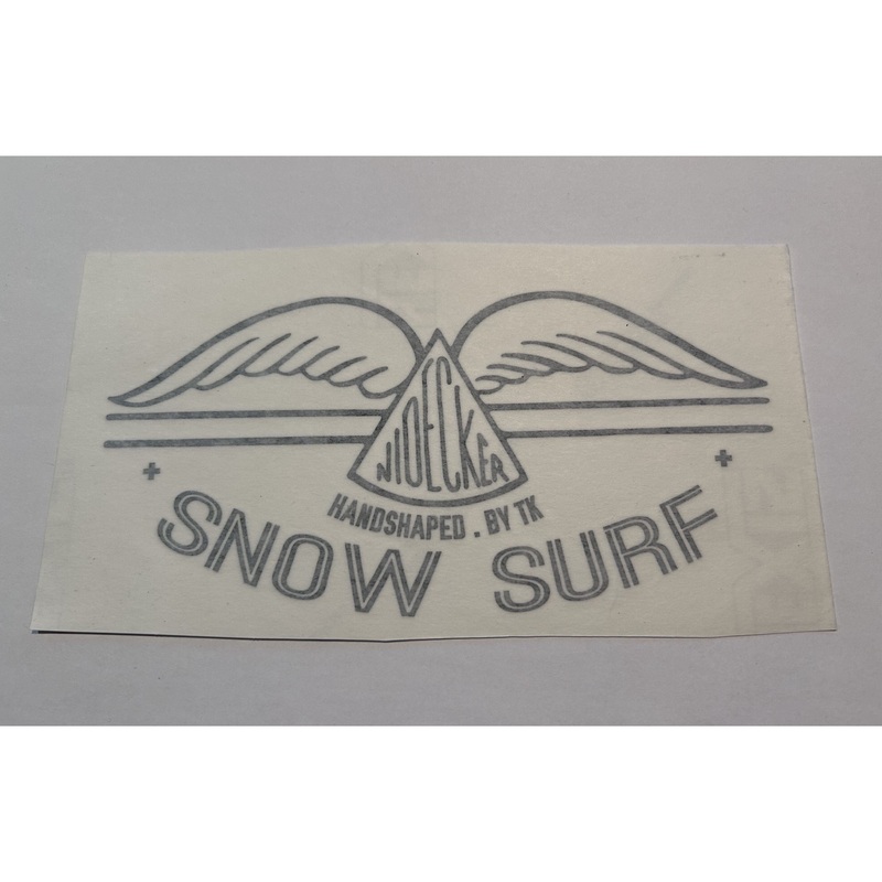 Nidecker Decal Stickers|Snow Surf|Black|White