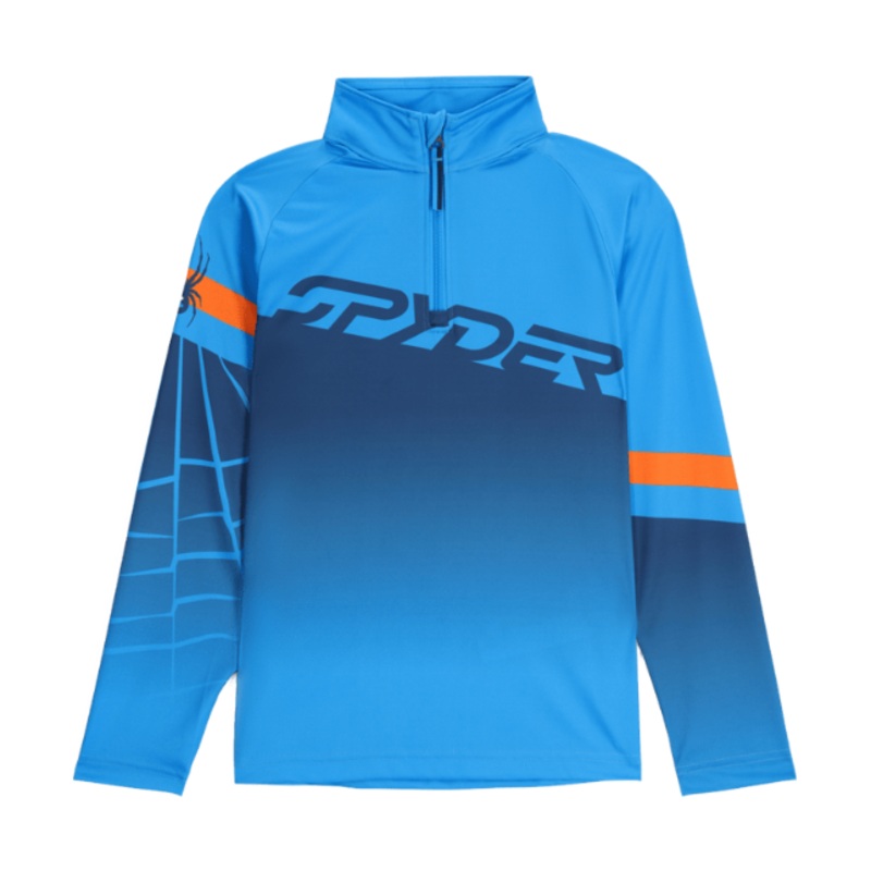 Spyder Boys Incline 1/2 Zip|Aether Blue|Spyder Red|M