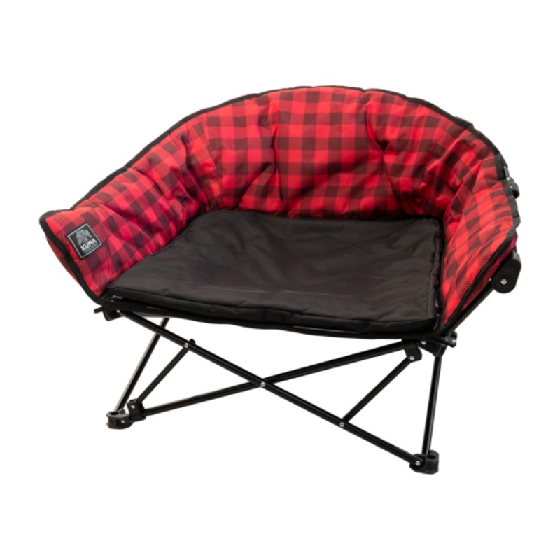 Kuma Lazy Bear Dog Bed|Heather Grey|Red Plaid|Sierra/Black|Sage