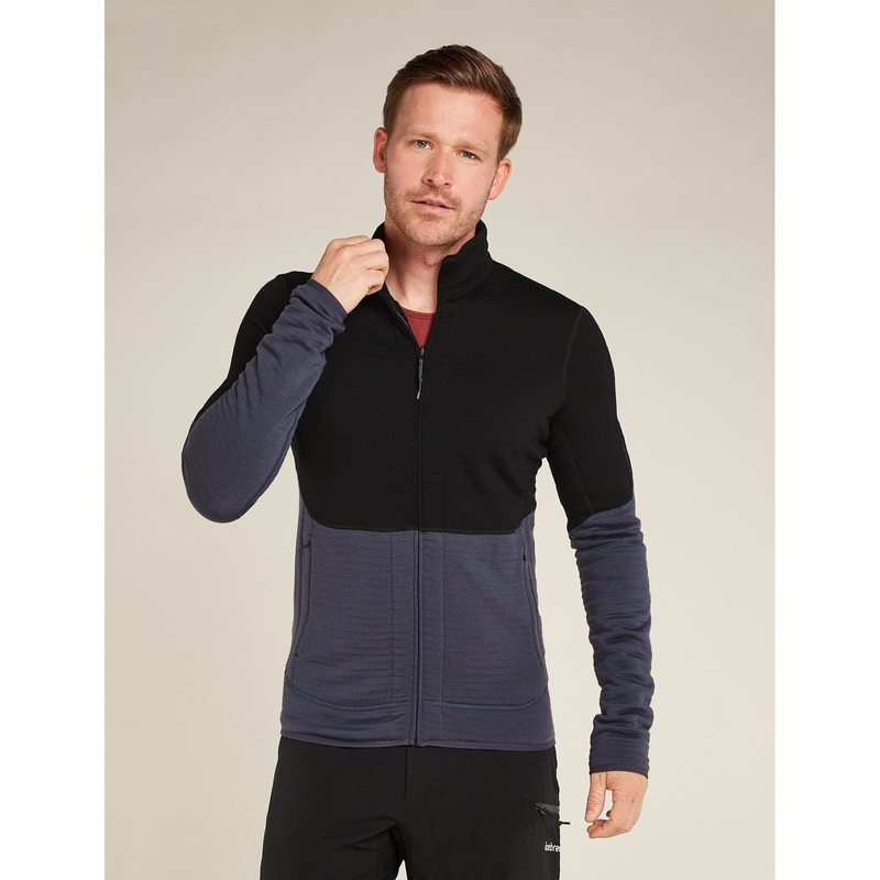 Icebreaker M Merino 400 RealFleece Descender LS Zip