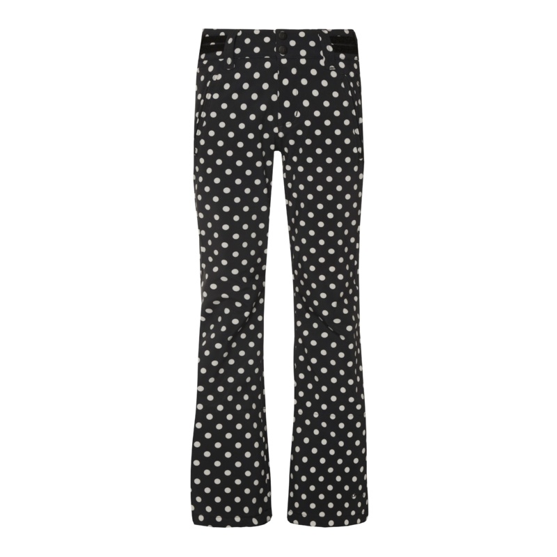 CLASSY JR Softshell Snowpants|152cm|True Black|Pink Tulip|True Black Leopard