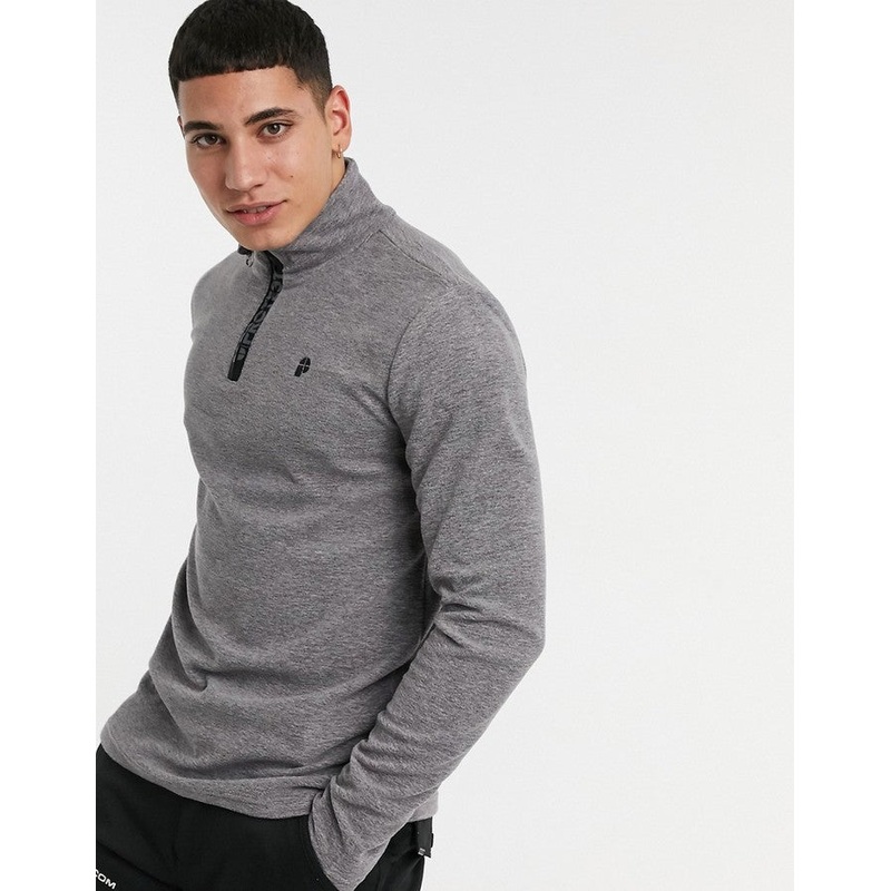 Perfectym 1/4 Zip Top|Large|Dark Grey Melee