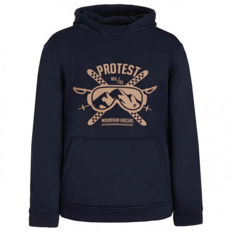 Teun Jr Hoody|152cm|Deep Ocean|Dark Yellow