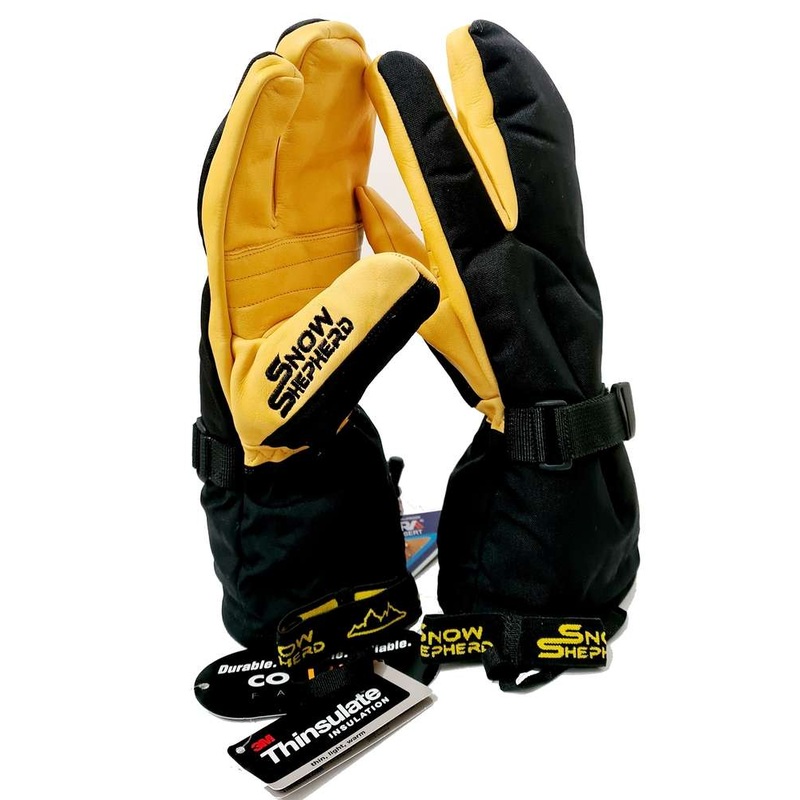 3 Finger Glove|Tan/Black|Black|Small|Medium|Large|XL