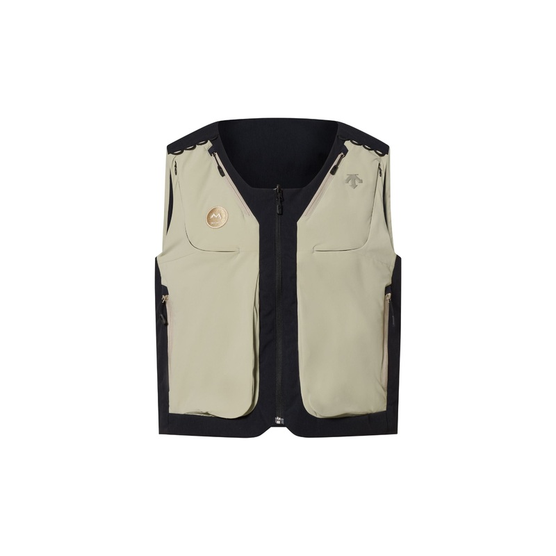 Descente Reversible Vest|fox bronze/black|snow conifer / black|M