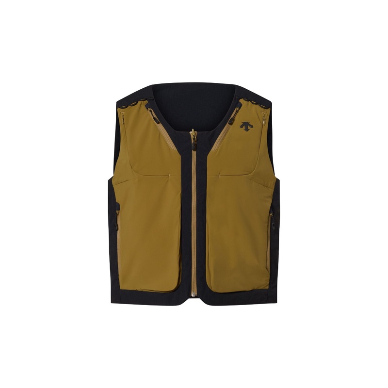 Descente Reversible Vest|fox bronze/black|snow conifer / black|M