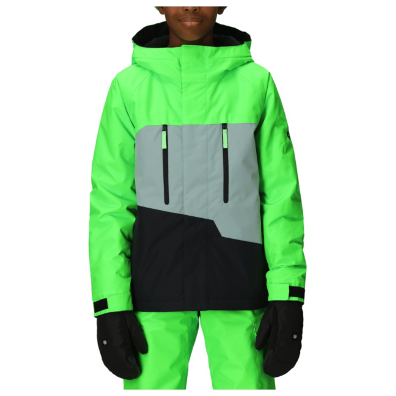 686 Boys Geo Insulated Jacket|BOREALIS GREEN COLORBLOCK|BLUE HEMISPHERE COLORBLOCK|BRUSH STOKE COLORBLOCK|MOSS GREEN COLORBLOCK|SOLAR NEBULA|M