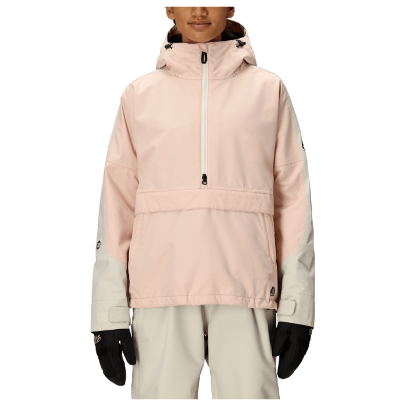 686 W Outline Shell Anorak|DUSTY MARINE GRID|SMOKEY PINK COLORBLOCK|S|XS|M|L