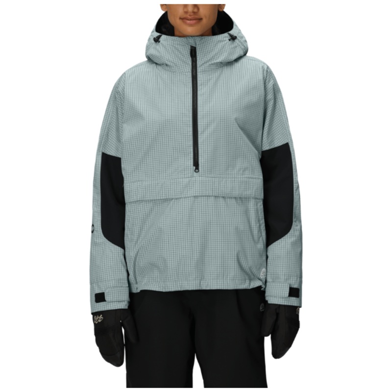 686 W Outline Shell Anorak|DUSTY MARINE GRID|SMOKEY PINK COLORBLOCK|S|XS|M|L