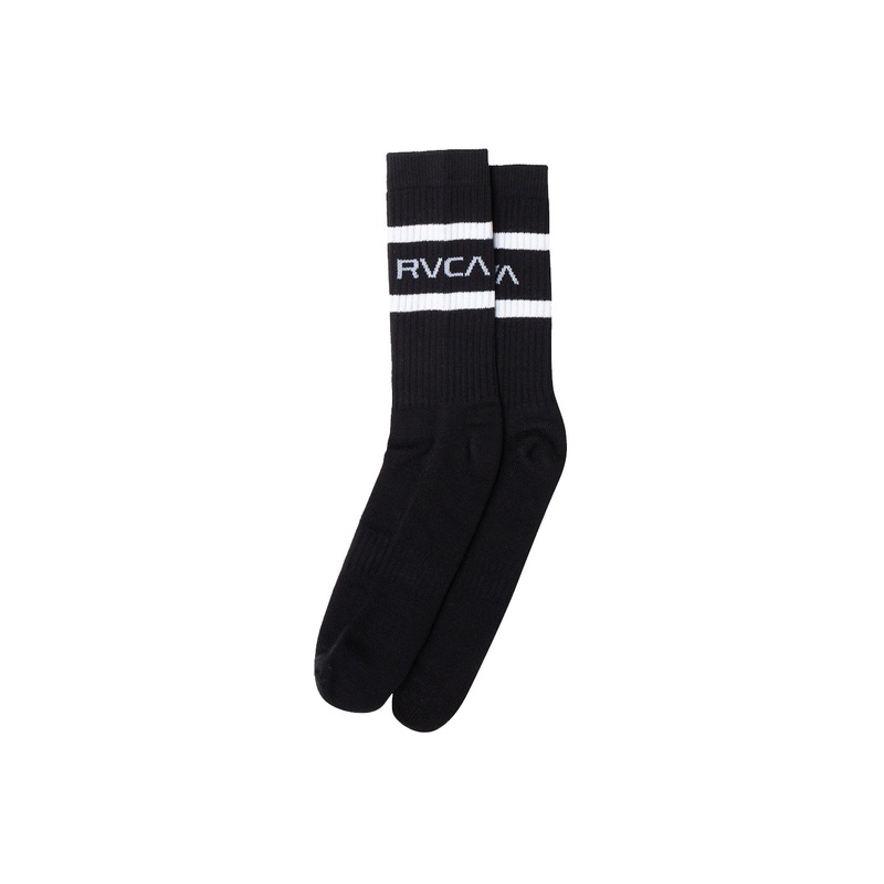 2PK STRP CREW SOCK|black|S/O
