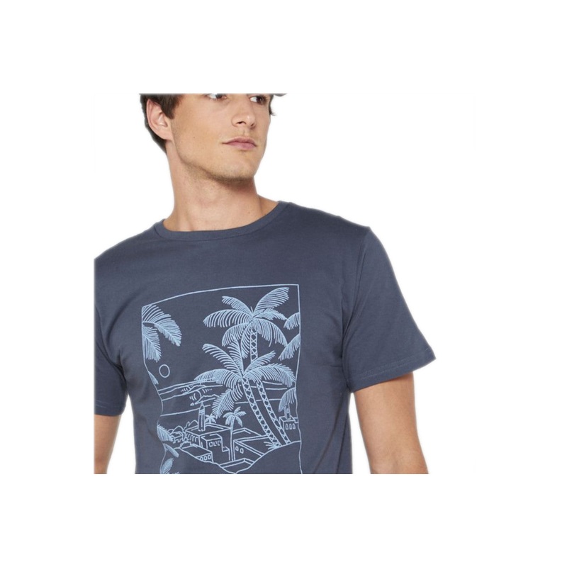 FARAWAY SS TEE|heather grey|navy|S|M|L|XL