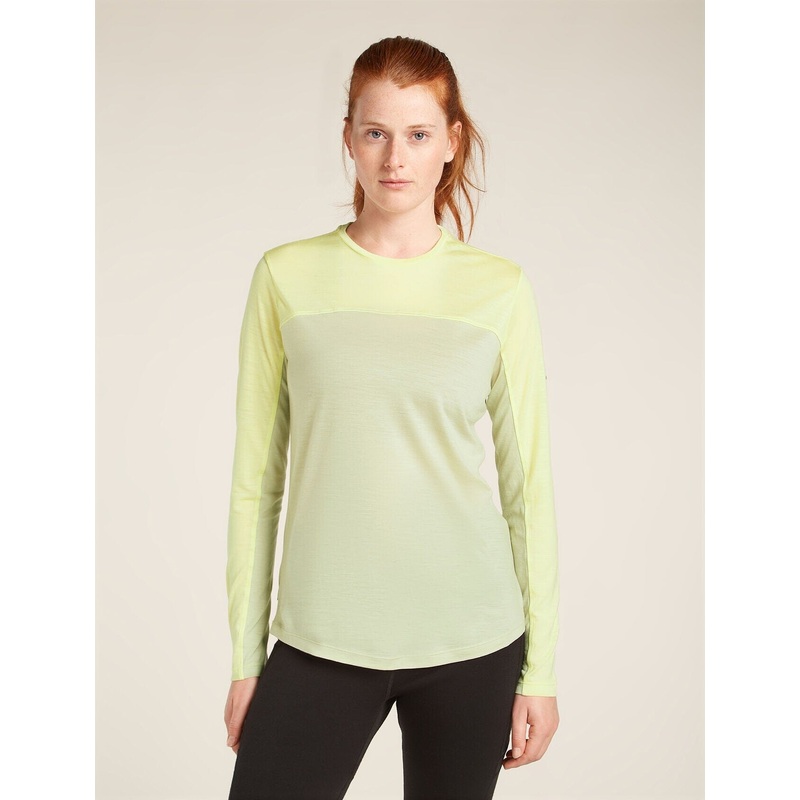 Icebreaker Womens Merino Blend 125 Cool Lite Sphere Long Sleeve Tee – Colour Block