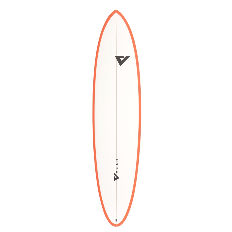 Victory Surfboards – Midlength – Epoxy – Futures – Matt Orange / White