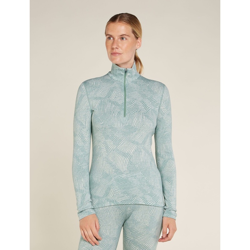 Icebreaker Womens Merino 260 Vertex Long Sleeve Half Zip Frozen Forms