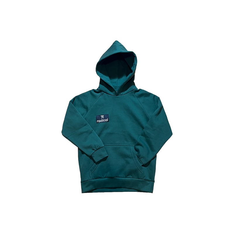 HOODIE JUNIOR PATCH|BLEU|rose|vert|gris/noir|S|M|L|XL